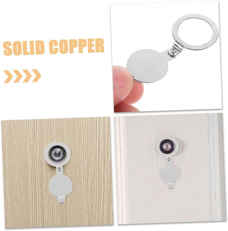 8Pcs Solid Brass Door Peephole Cover Plate Privacy Security Easy Installation Water Resistant - Image 3